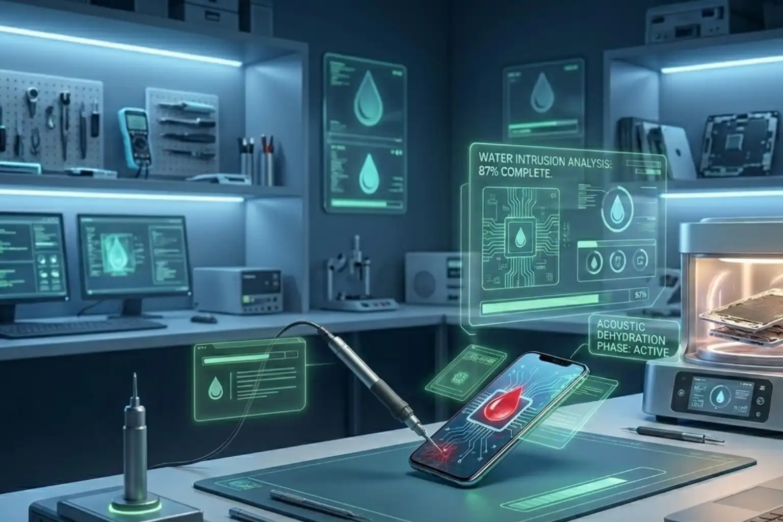 Water damage phone repair at Pine Cell Repair in Sanford NC